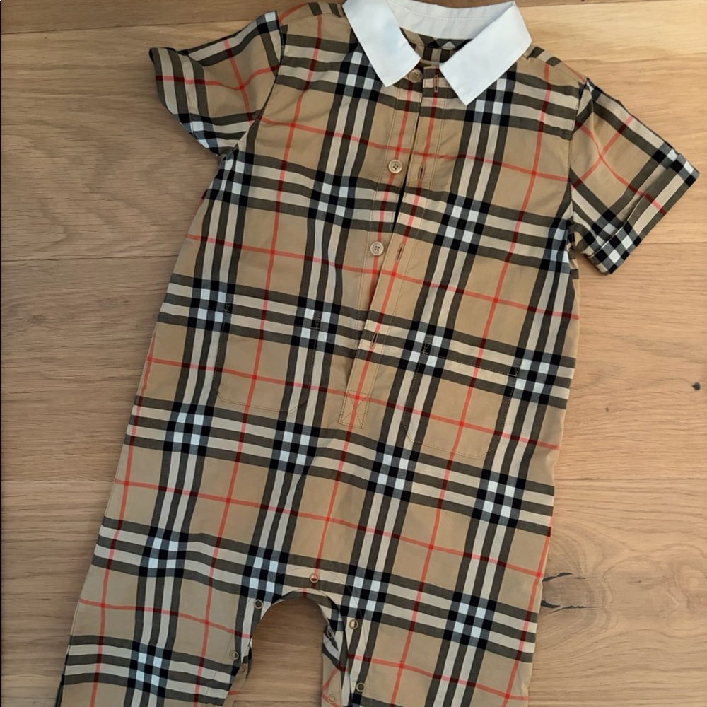 Check Cotton Playsuit